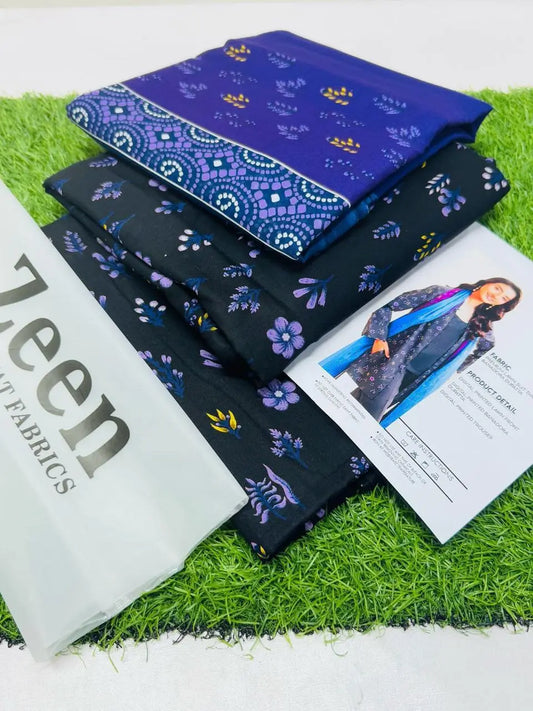 Zeen – 3-Piece Summer Casual Collection World-Class Lawn Quality | Digital Print | Original Stamp M|C MEHWISH COLLECTIONS