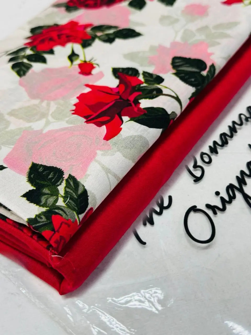 BONANZA Hit Article – 2-Piece Unstitched Lawn Suit (Summer Collection) Design: Romantic Rose Garden M|C MEHWISH COLLECTIONS