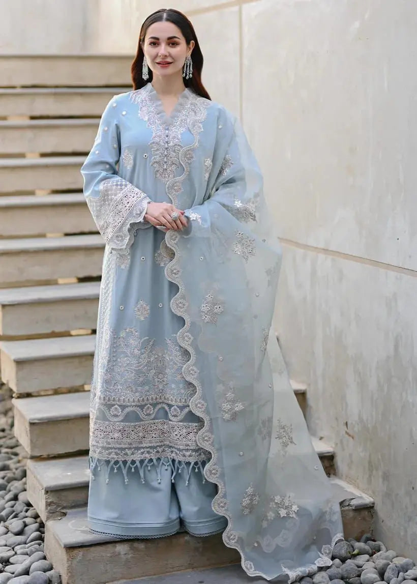 Zara Shah Jahan Inspired Embroidered Unstitched Lawn Suit. M|C MEHWISH COLLECTIONS